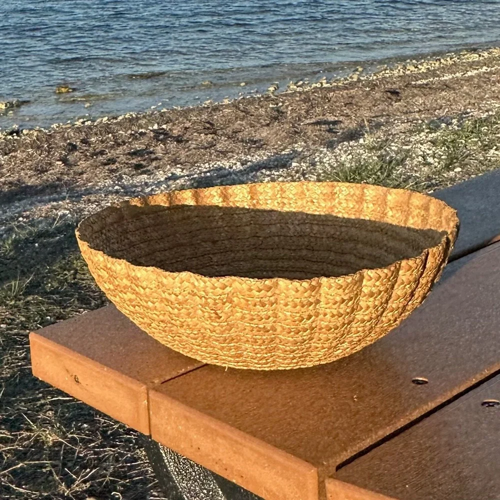 Vintage Italian Made Wicker Basket 10.5